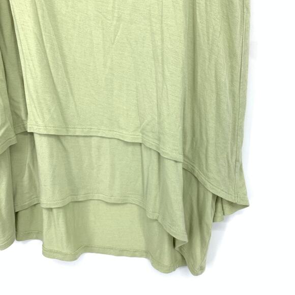 Soft Surroundings Layered Hem Tank Top Womens Size Large Light Green Scoop Neck - Picture 4 of 6
